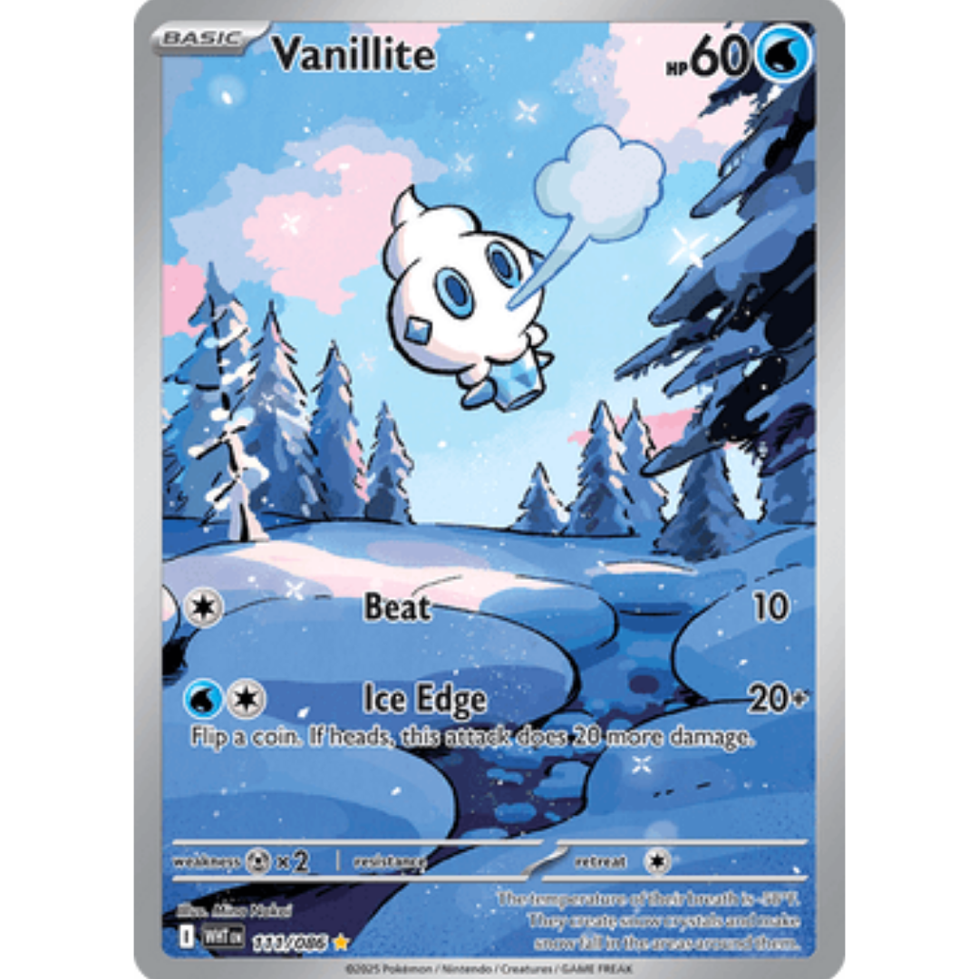 Vanillite 111/086  - Holofoil SV White Flare - Illustration Rare