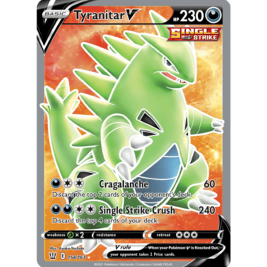 Tyranitar V (154/163) [Sword & Shield: Battle Styles]