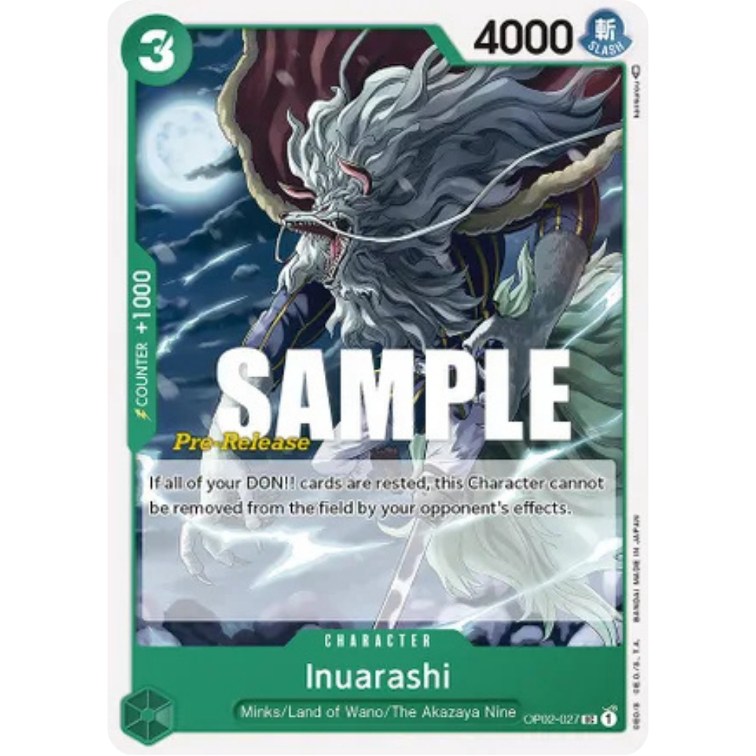 Inuarashi (OP02-027) - Paramount War Pre-Release Cards