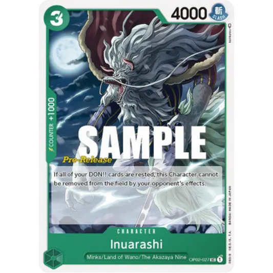 Inuarashi (OP02-027) - Paramount War Pre-Release Cards