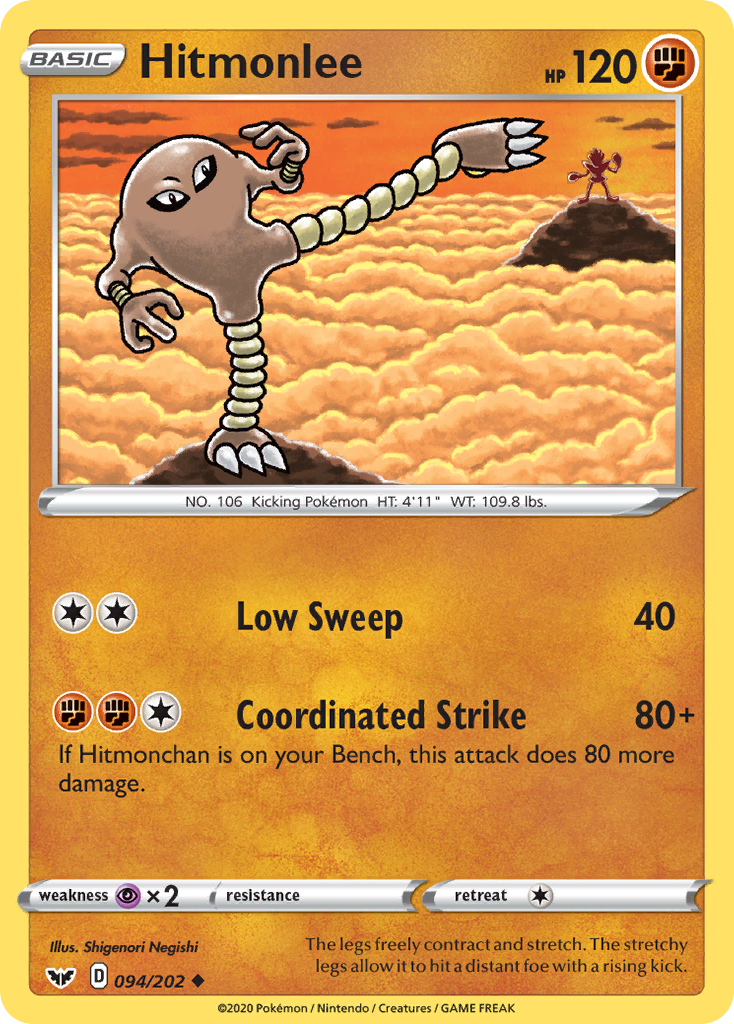 Hitmonlee 094  SWSH01 Sword & Shield Base Set - Uncommon