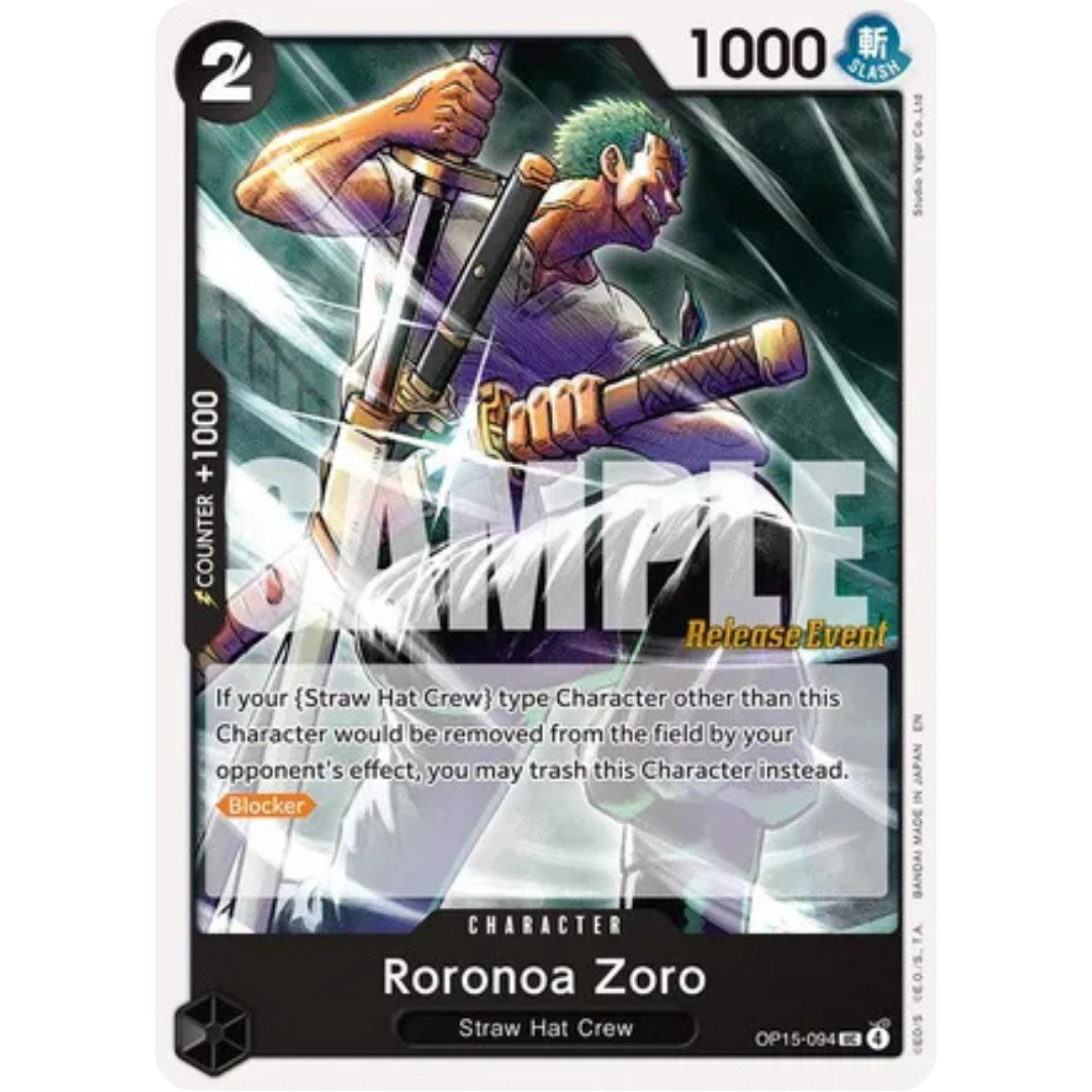 Roronoa Zoro (OP15-094) (OP15-094) - Adventure on Kami's Island Release Event Cards
