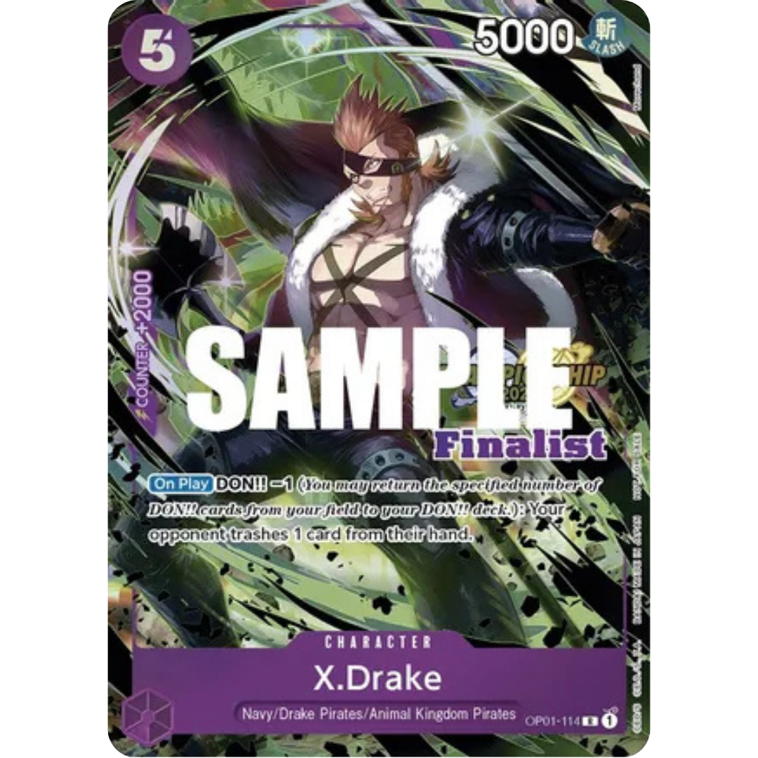 X.Drake (CS 2023 Top Players Pack) [Finalist] (OP01-114) - One Piece Promotion Cards Foil