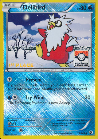 Delibird - 38/149 (Pokemon League) [1st Place]/149  - Reverse Holofoil League & Championship Cards - Promo