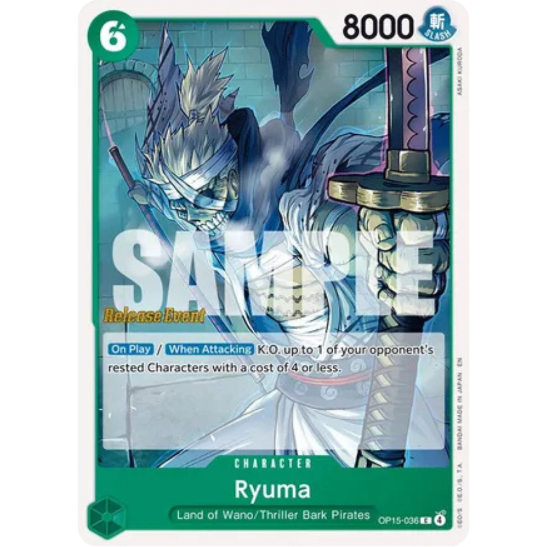 Ryuma (OP15-036) - Adventure on Kami's Island Release Event Cards