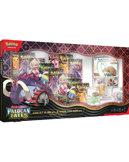 Paldean Fates Great Tusk ex & Iron Treads ex Premium Collection