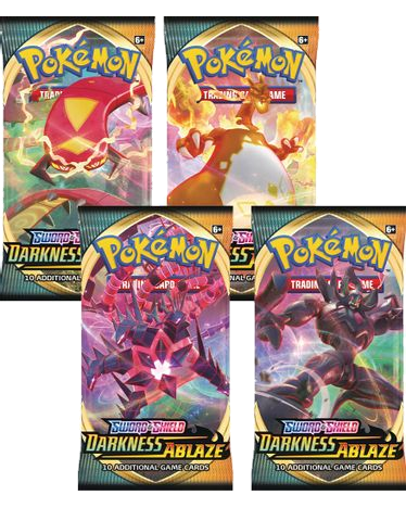 Darkness Ablaze Booster Pack Art Bundle [Set of 4]