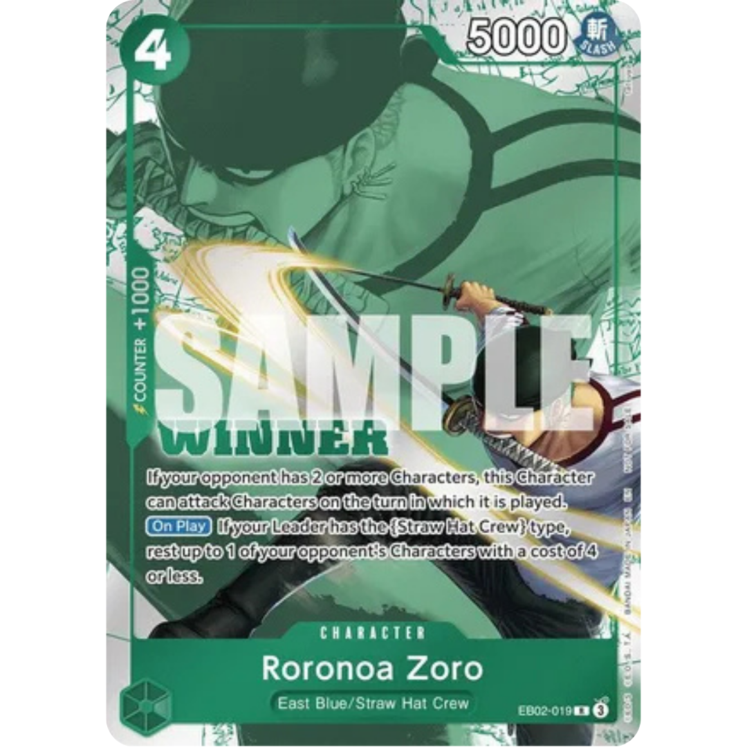 Roronoa Zoro (Winner Pack 2025 Vol. 3) (EB02-019) - One Piece Promotion Cards Foil