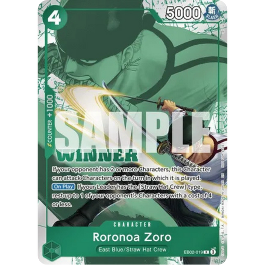 Roronoa Zoro (Winner Pack 2025 Vol. 3) (EB02-019) - One Piece Promotion Cards Foil