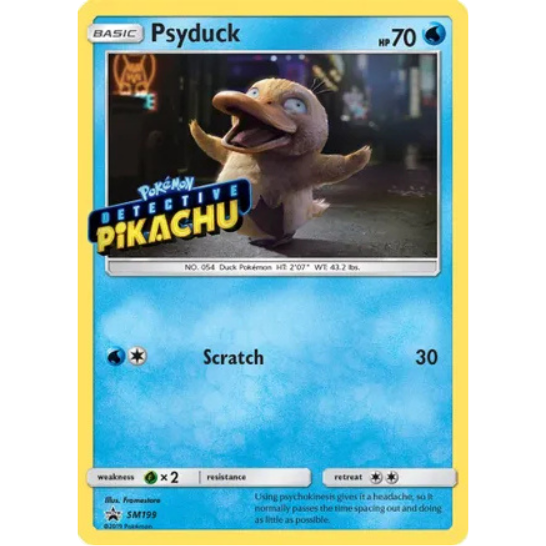 Psyduck - SM199 (Detective Pikachu Stamped)  - Holofoil SM Promos - Promo
