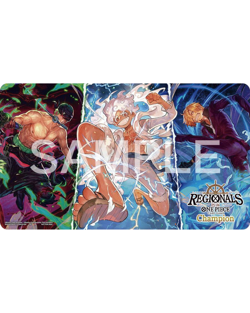 One Piece Official Playmat - Zoro, Luffy & Sanji (2025/26 Regionals Champion)