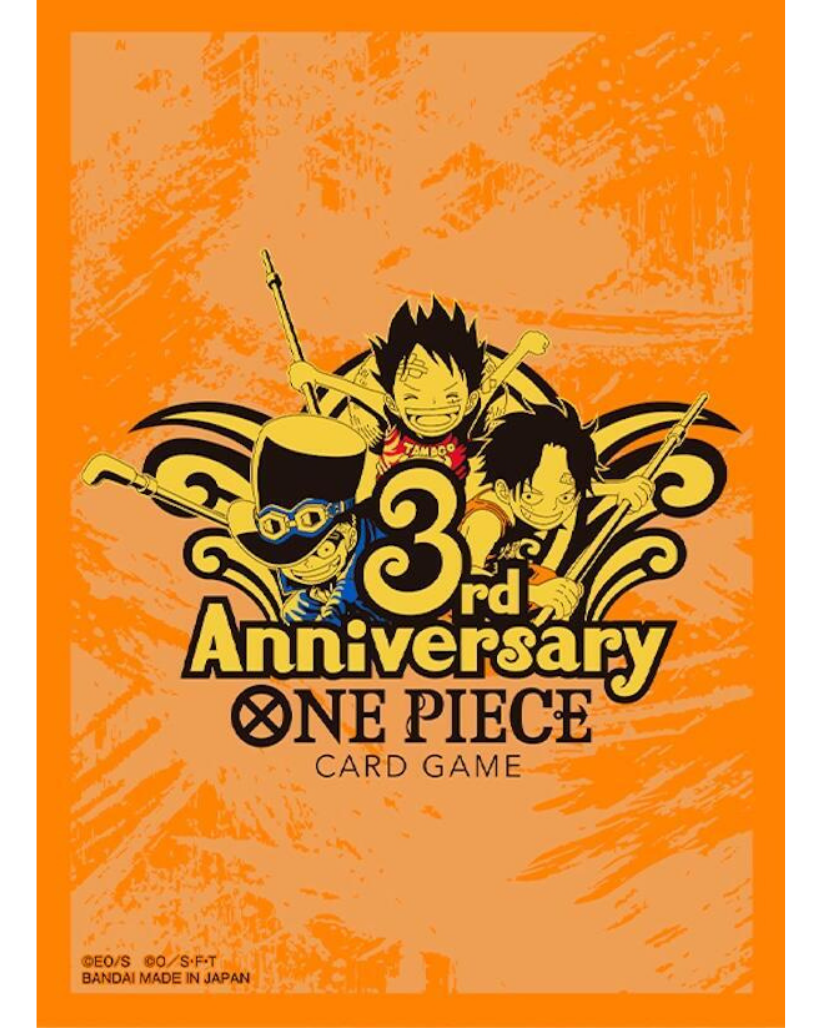 One Piece Official Card Sleeve Japanese 3rd Anniversary
