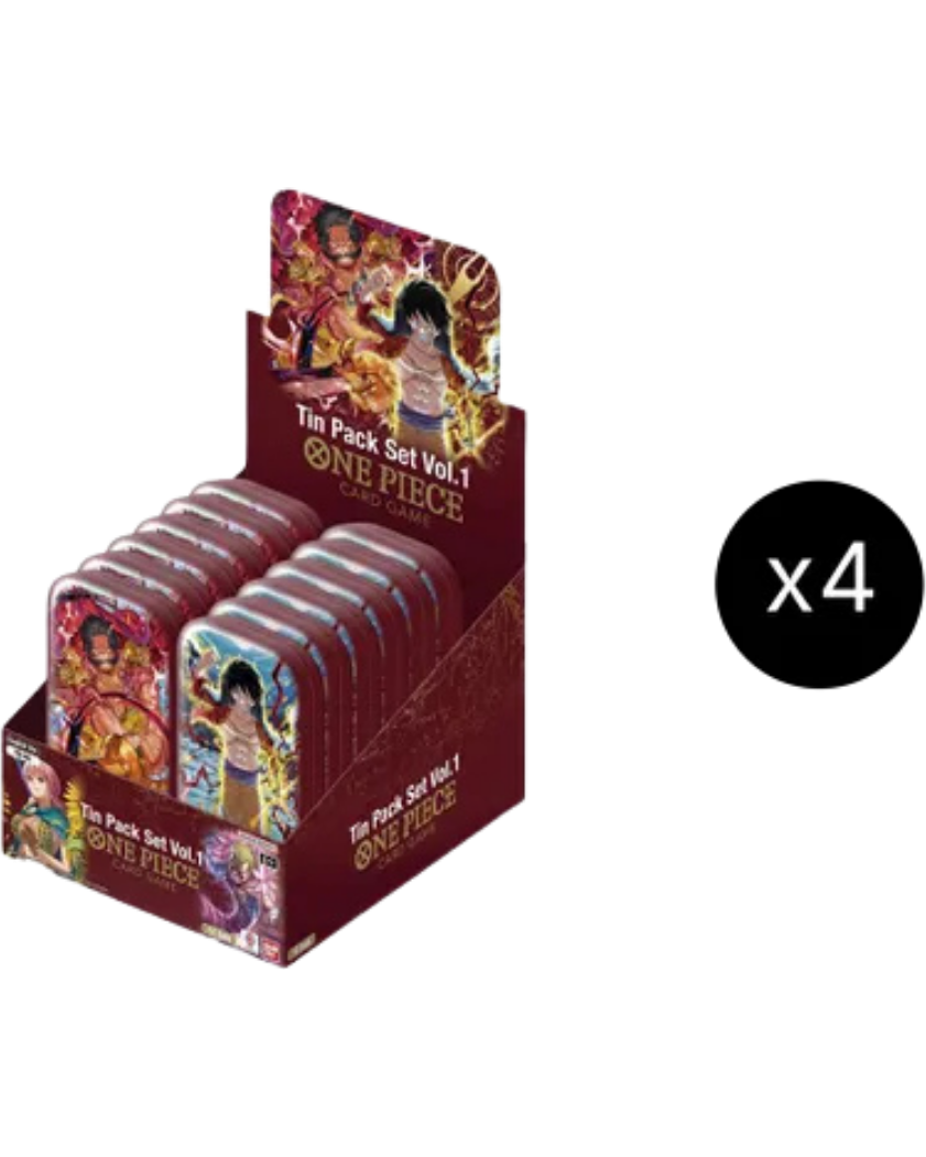One Piece Tin Pack Set Vol. 1 Display Case