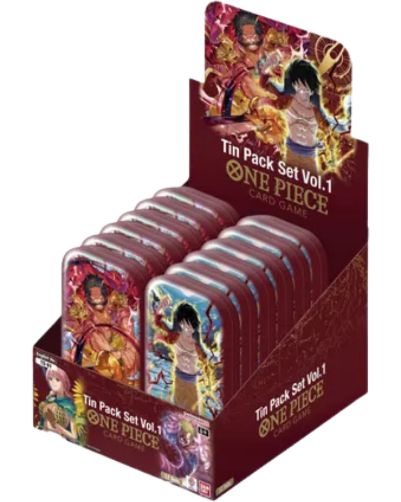 One Piece Tin Pack Set Vol. 1 Display