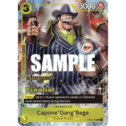 Capone"Gang"Bege (CS 2023 Top Players Pack) [Finalist] (OP04-100) - One Piece Promotion Cards Foil