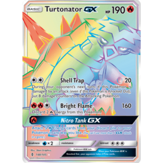 Turtonator GX (Secret) 148  - Holofoil SM  Guardians Rising - Secret Rare