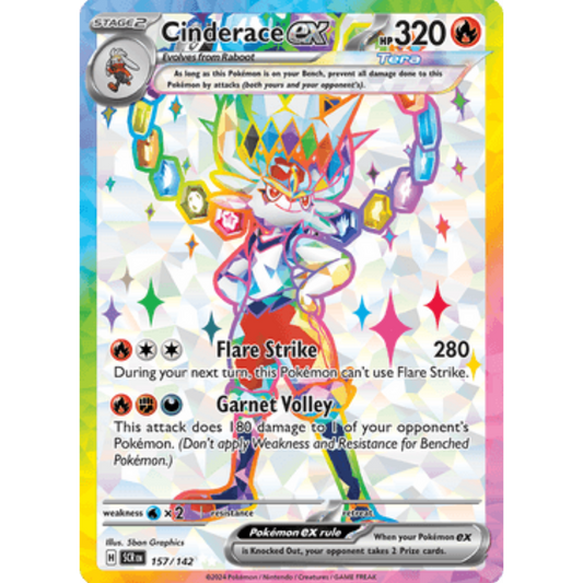 Cinderace ex 157/142  - Holofoil SV07 Stellar Crown - Ultra Rare