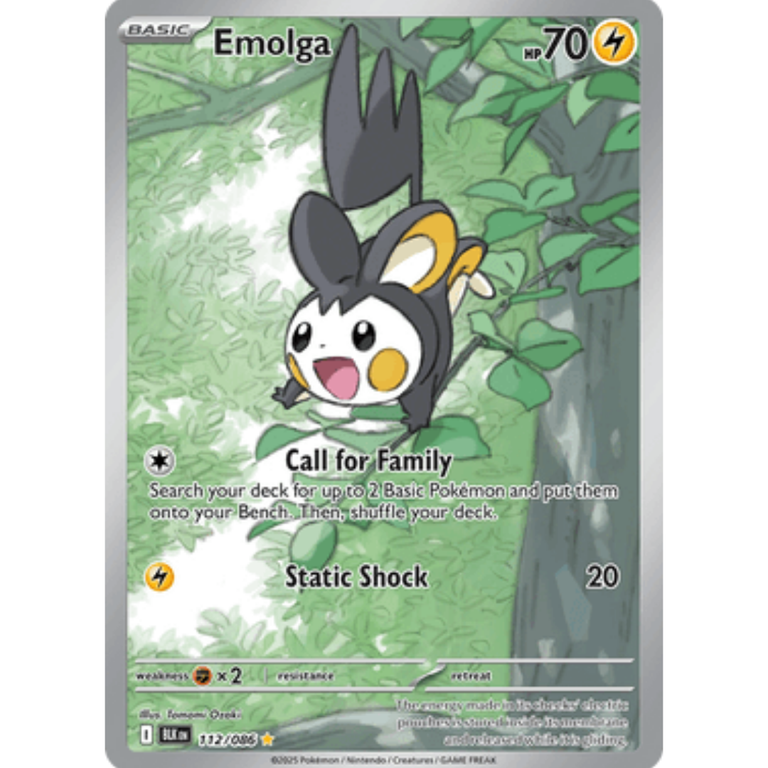 Emolga 112/086  - Holofoil SV Black Bolt - Illustration Rare