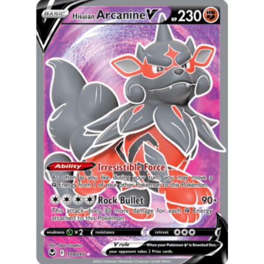 Hisuian Arcanine V (179/195) [Sword & Shield: Silver Tempest]