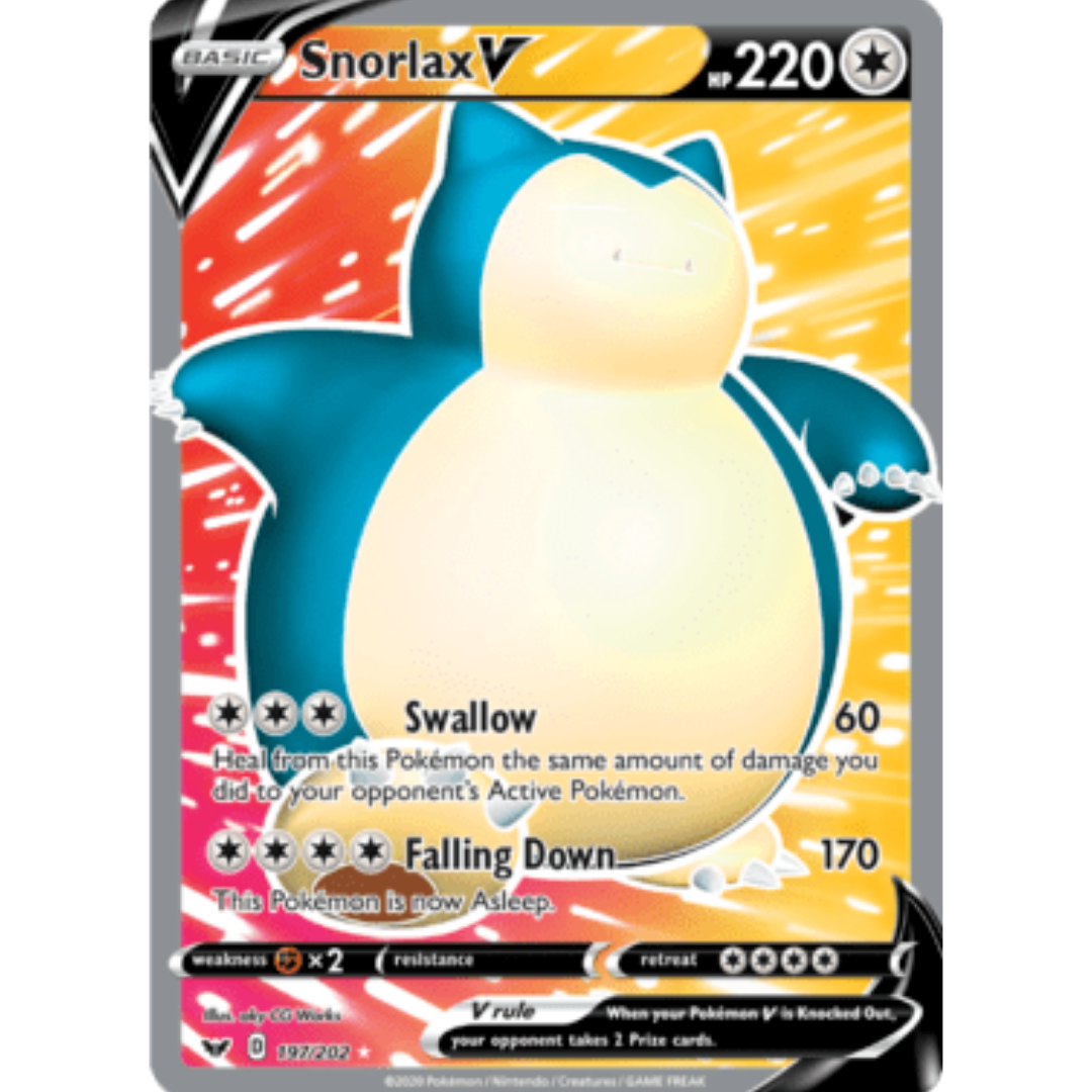 Snorlax V (197/202) [Sword & Shield: Base Set]