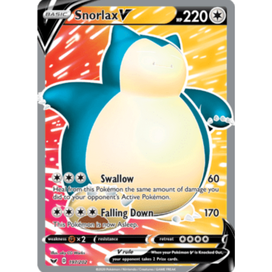 Snorlax V (197/202) [Sword & Shield: Base Set]