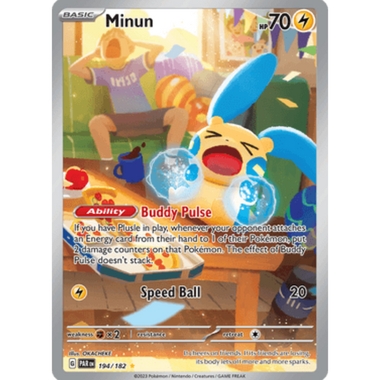 Minun 194/182  - Holofoil SV04 Paradox Rift - Illustration Rare