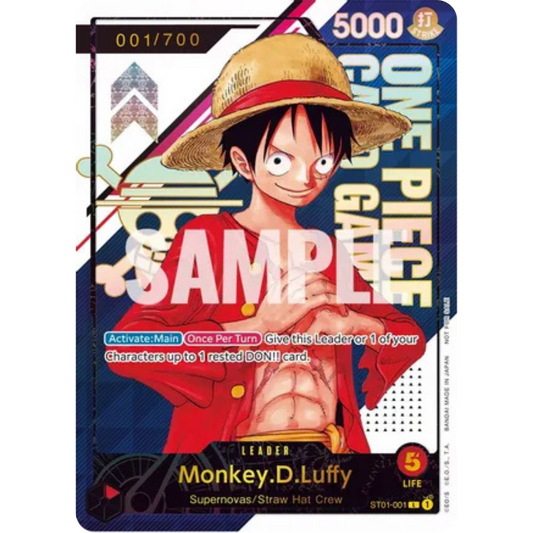Monkey.D.Luffy - ST01-001 [Serial Number] (ST01-001) - One Piece Promotion Cards Foil