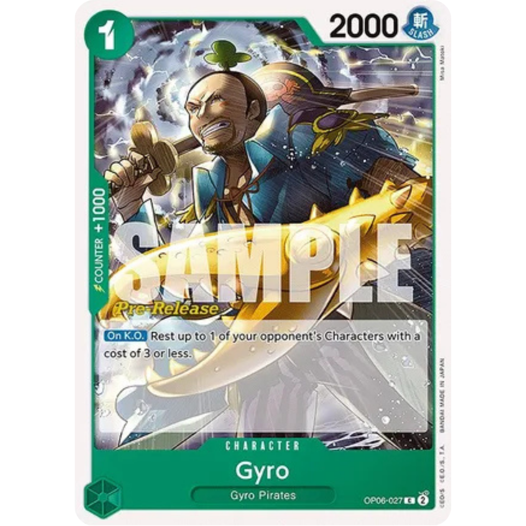 Gyro (OP06-027) - Wings of the Captain Pre-Release Cards