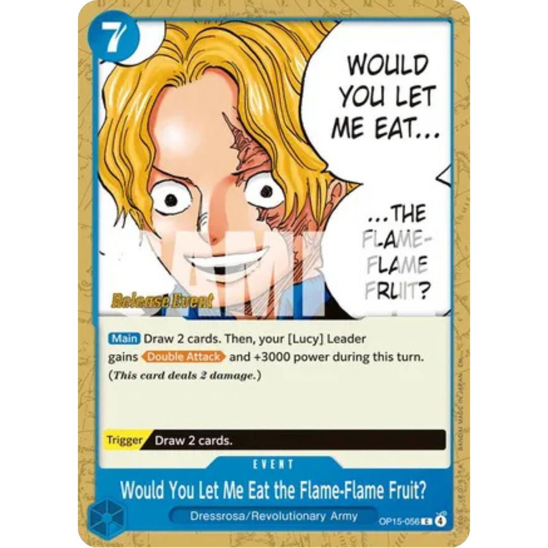 Would You Let Me Eat the Flame-Flame Fruit? (OP15-056) - Adventure on Kami's Island Release Event Cards