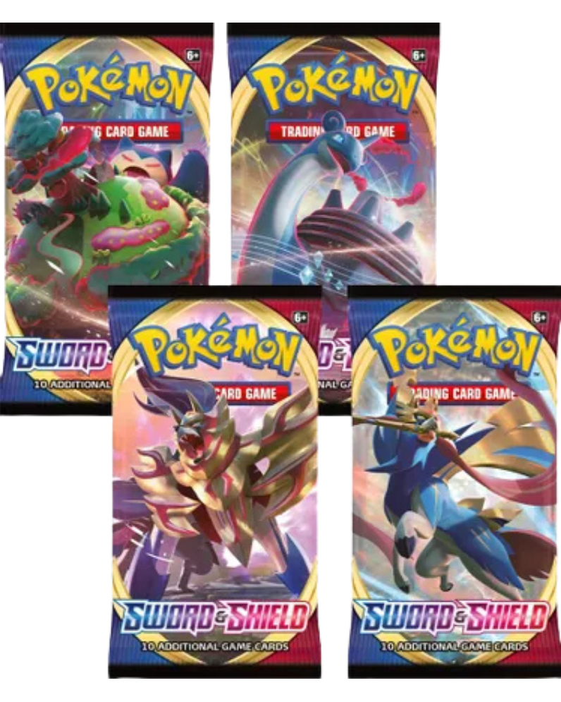 Sword and Shield Base Set Booster Pack Art Bundle [Set of 4]