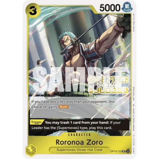 Roronoa Zoro (Judge Pack Vol. 6) (OP10-113) - One Piece Promotion Cards Foil