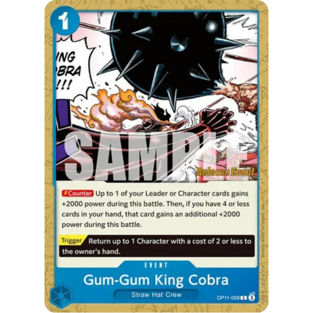 Gum-Gum King Cobra (OP11-059) - A Fist of Divine Speed Release Event Cards