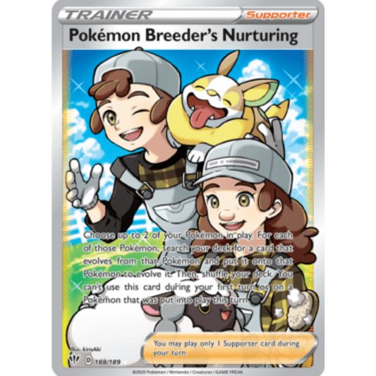 Pokemon Breeder's Nurturing (188/189) [Sword & Shield: Darkness Ablaze]