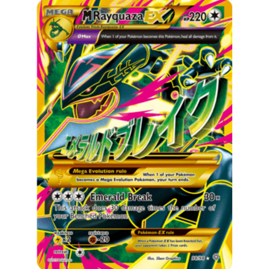 M Rayquaza EX (Shiny Full Art) 098/98  - Holofoil XY  Ancient Origins - Ultra Rare