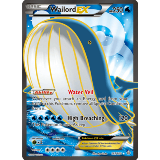 Wailord EX (147 Full Art) 147/160  - Holofoil XY  Primal Clash - Ultra Rare