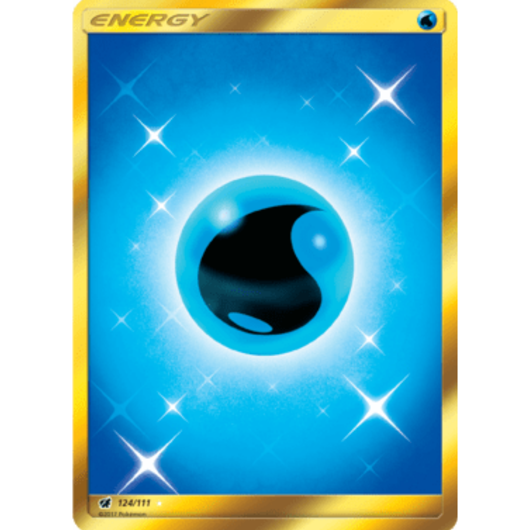 Water Energy (Secret) 124  - Holofoil SM  Crimson Invasion - Secret Rare