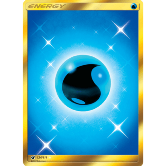 Water Energy (Secret) 124/111  - Holofoil SM  Crimson Invasion - Secret Rare