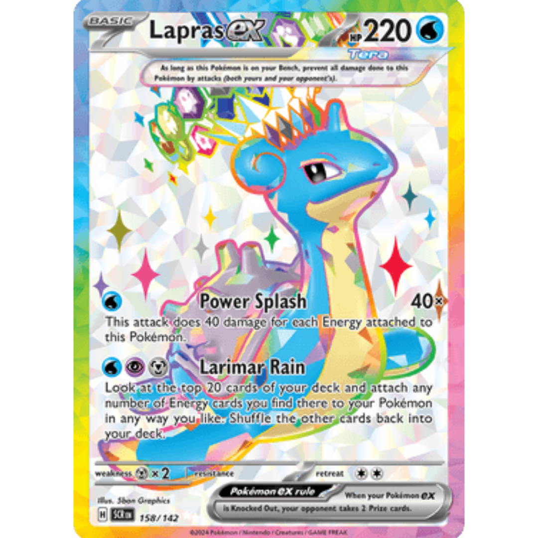 Lapras ex 158/142  - Holofoil SV07 Stellar Crown - Ultra Rare