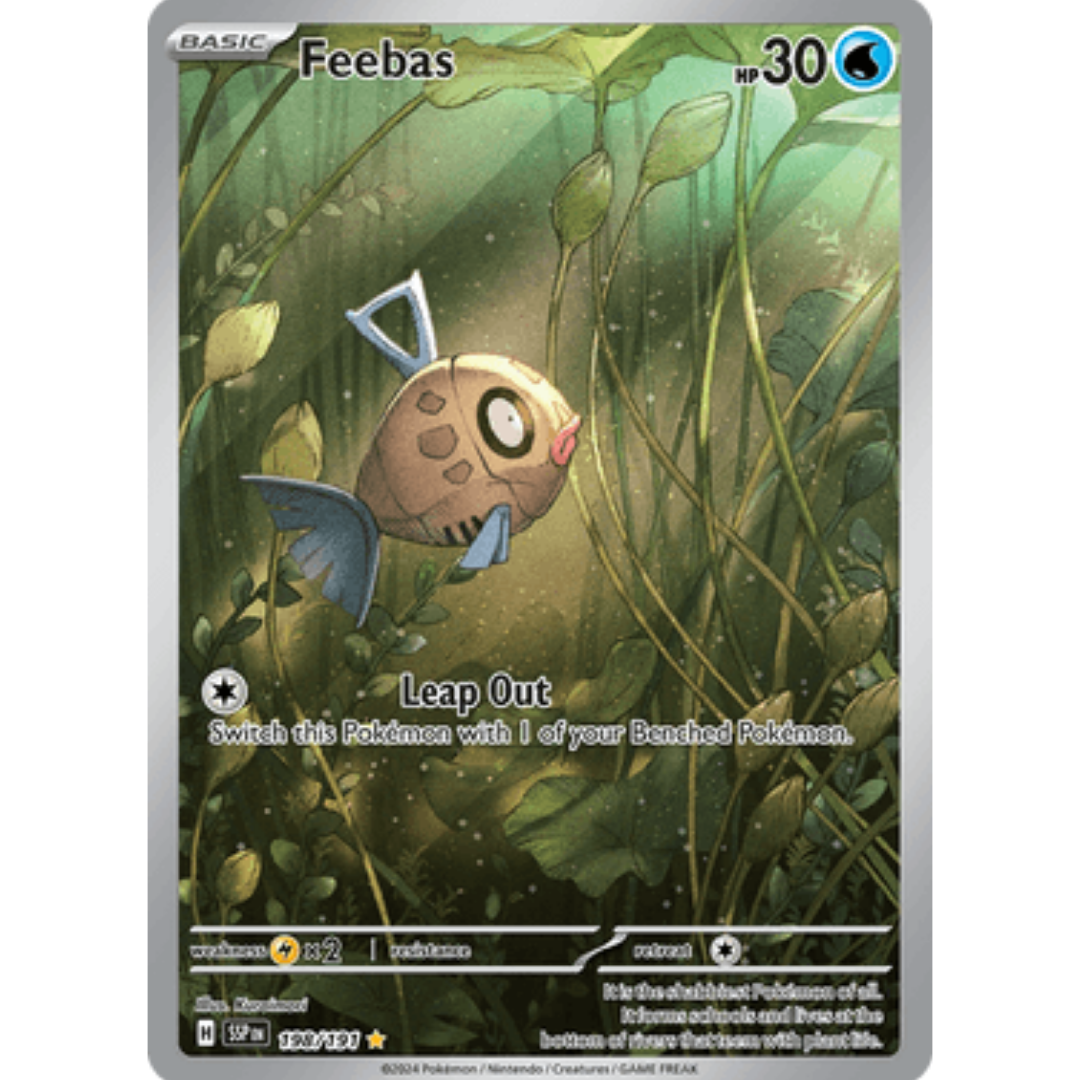 Feebas 198/191  - Holofoil SV08 Surging Sparks - Illustration Rare