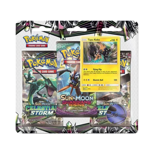Celestial Storm 3 Pack Booster Blister [Tapu Koko]