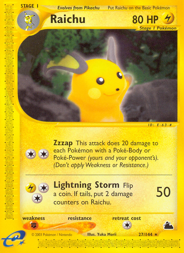 Raichu (27)  Skyridge - Rare