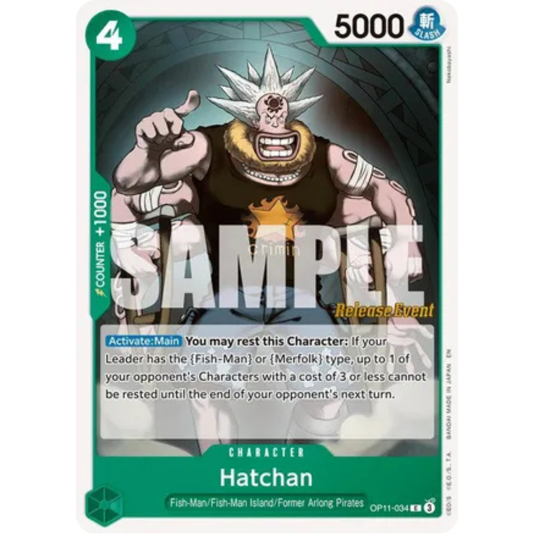 Hatchan (OP11-034) - A Fist of Divine Speed Release Event Cards