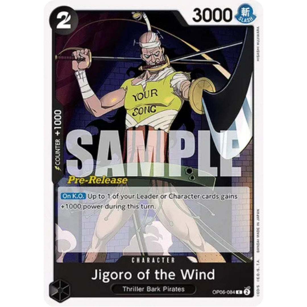 Jigoro of the Wind (OP06-084) - Wings of the Captain Pre-Release Cards