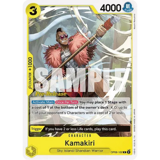 Kamakiri (OP06-102) - Wings of the Captain Pre-Release Cards