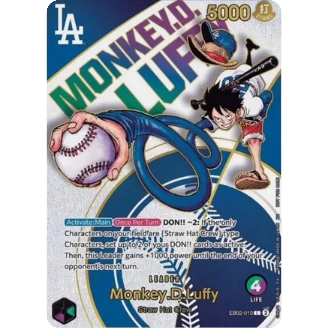 Monkey.D.Luffy (010) (Dodgers x ONE PIECE) (EB02-010) - One Piece Promotion Cards Foil