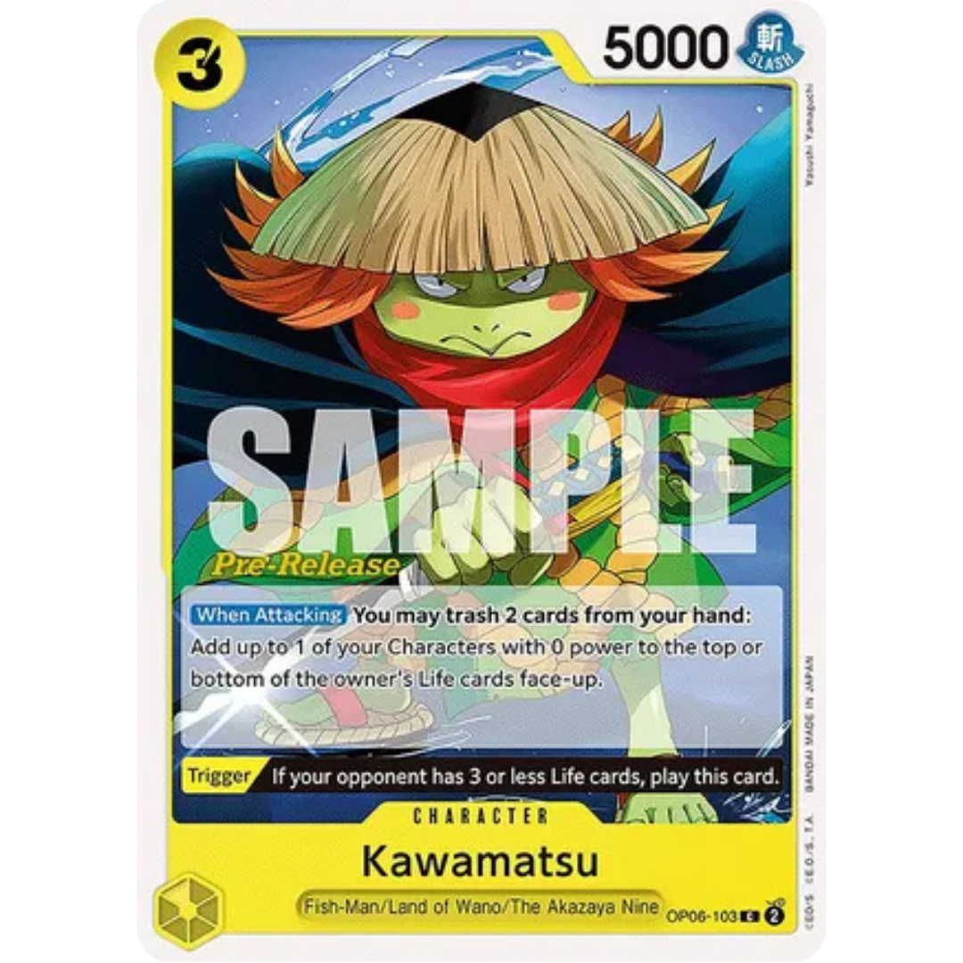 Kawamatsu (OP06-103) - Wings of the Captain Pre-Release Cards