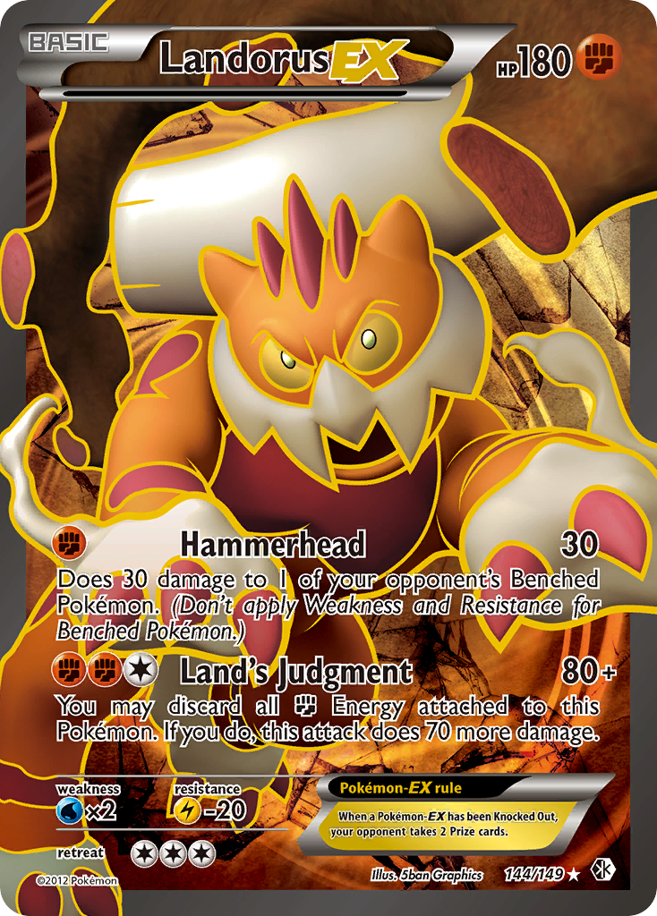 Landorus EX (144 Full Art)  - Holofoil Boundaries Crossed - Ultra Rare