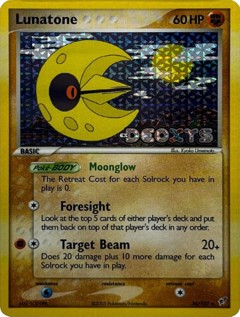 Lunatone  - Reverse Holofoil Deoxys - Uncommon