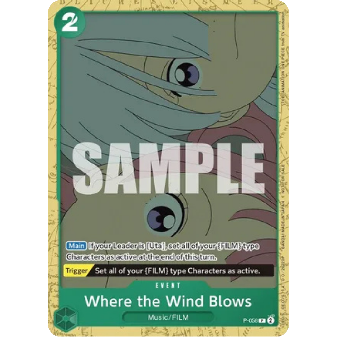Where the Wind Blows (Starter Deck 11: Uta Deck Battle) (P-058) - One Piece Promotion Cards