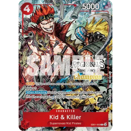 Kid & Killer (Offline Regional Champion Card Set 2025 Vol.2) (EB01-003) - One Piece Promotion Cards Foil